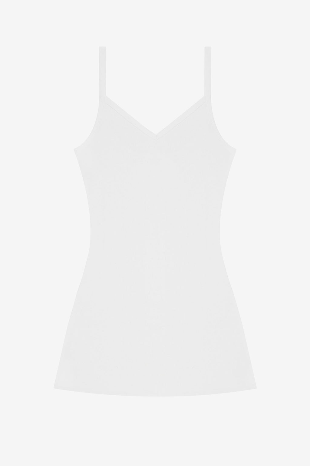 14R317 - 14/1 Rib Spaghetti V-Neck Dress