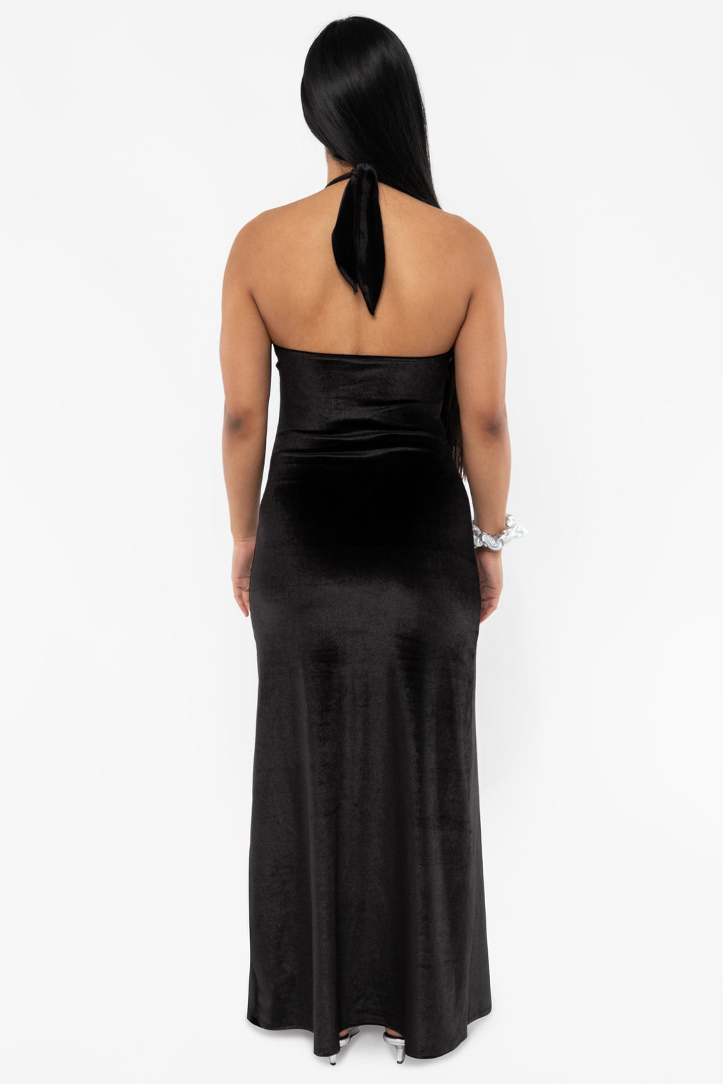 VVT8374 - Velvet Halter Maxi Dress