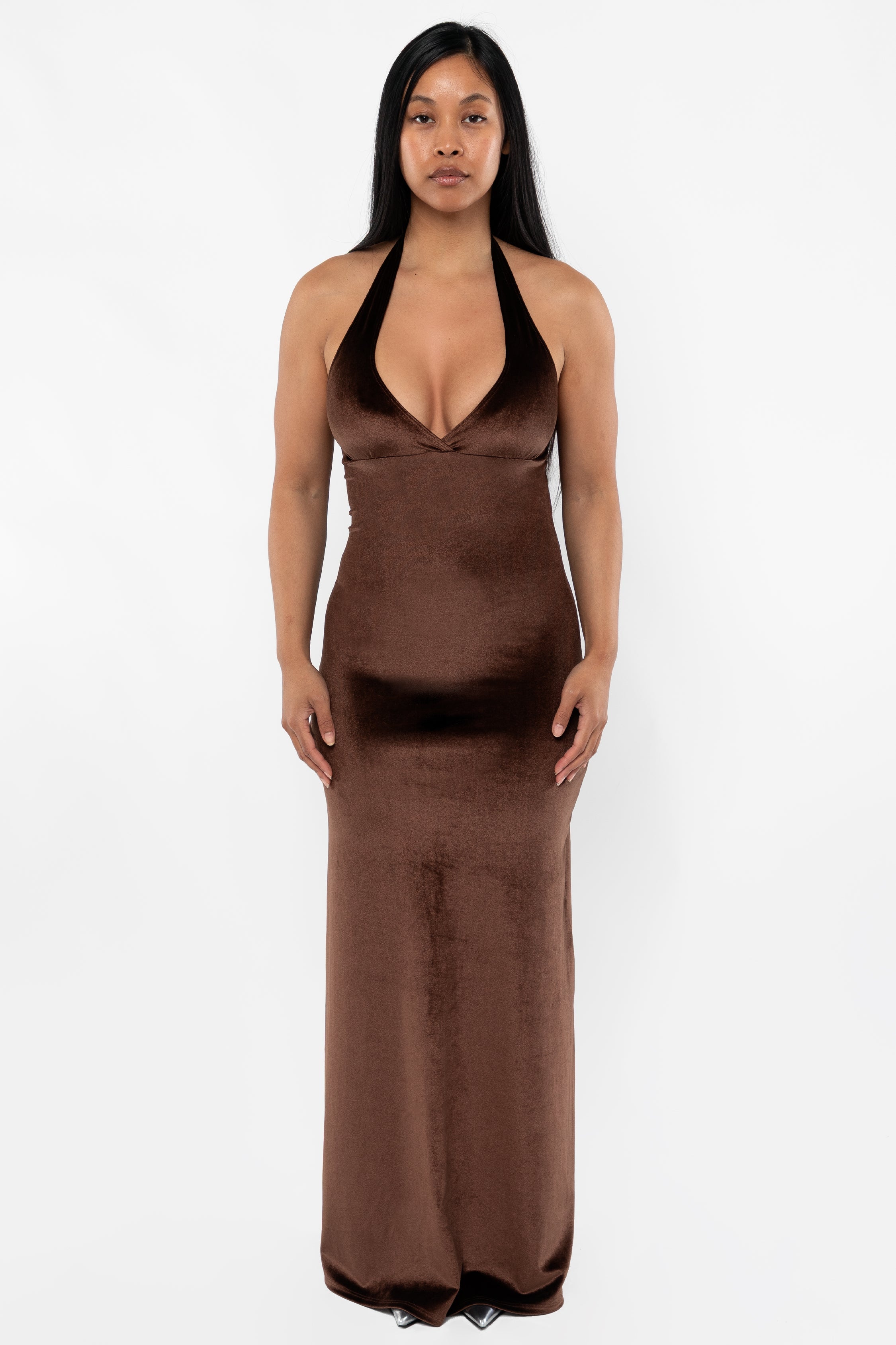 VVT8374 - Velvet Halter Maxi Dress
